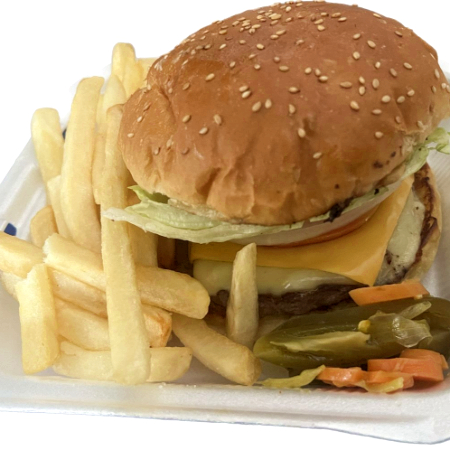 TRANKYBURGER CON PAPAS