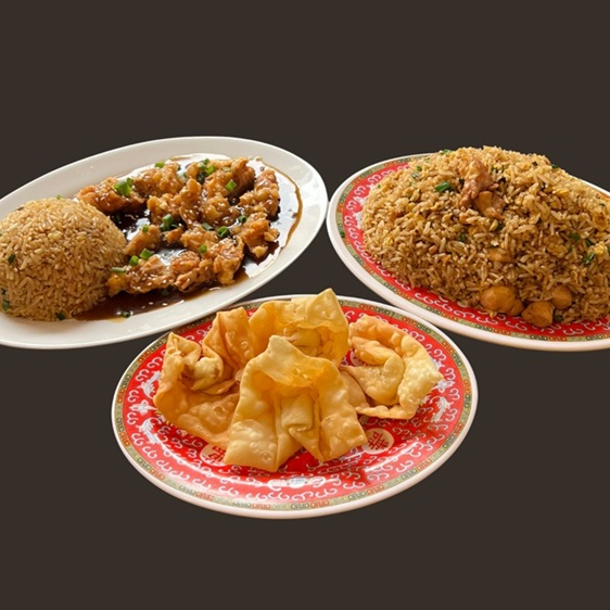 4Wantanes + Chaufa de Pollo + Chijaukai con Chaufa