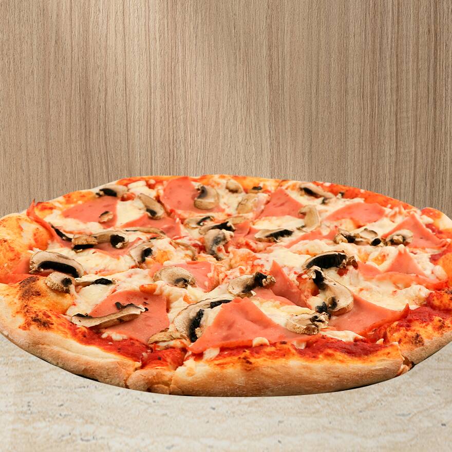 Pizza Gourmet Jamón & Champiñones Alto