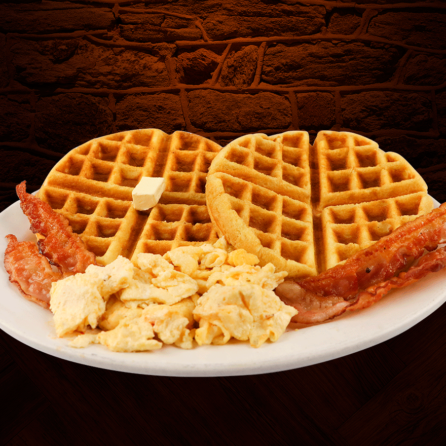 Waffle Americano con Huevos  C