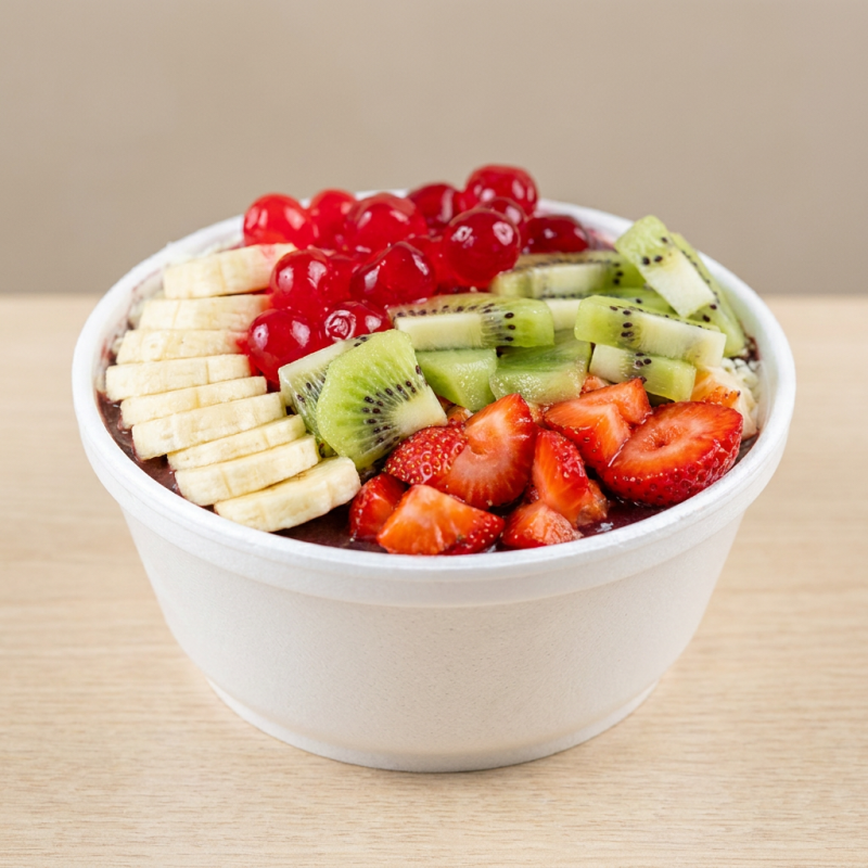 Pote de 1 litro com 5 acompanhamentos + 2 frutas grátis (Acompanhamentos não podem ir separados)