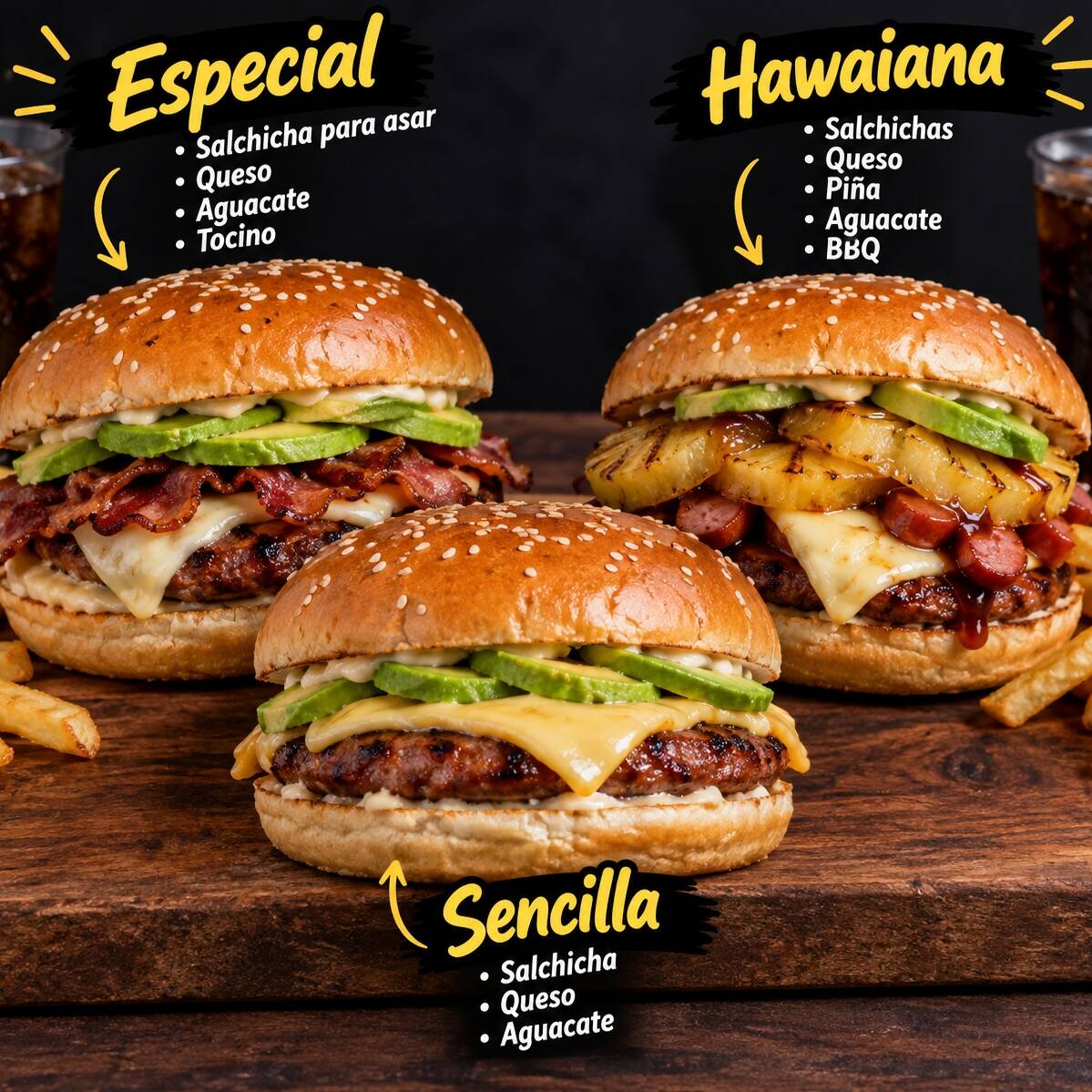 Combo , Hamburguesa Sencilla y Salchipapas