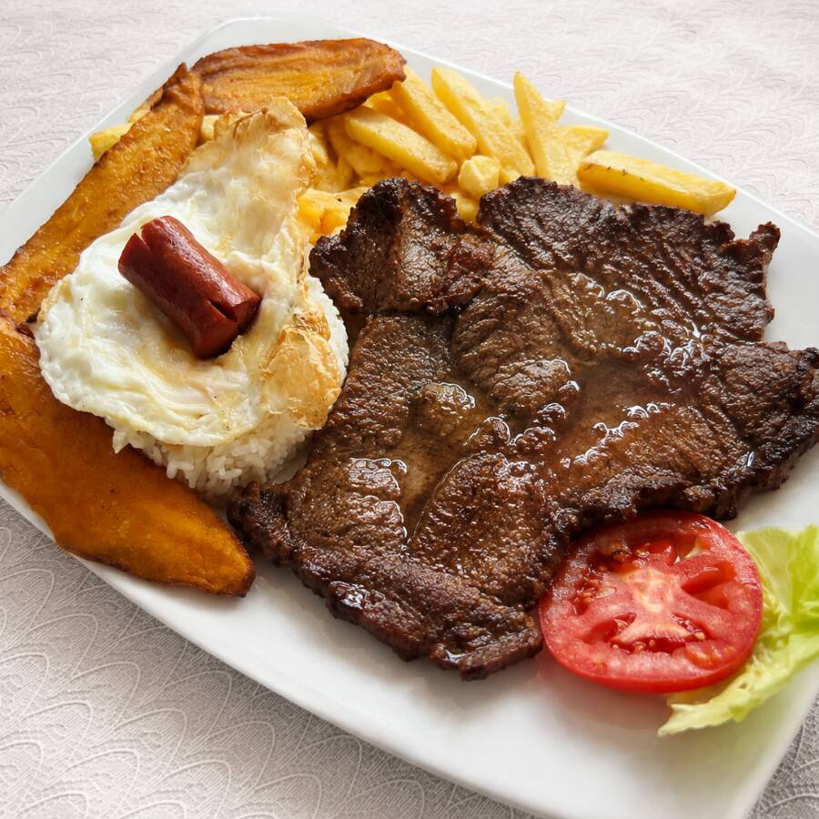 Bistec Frito a lo Pobre