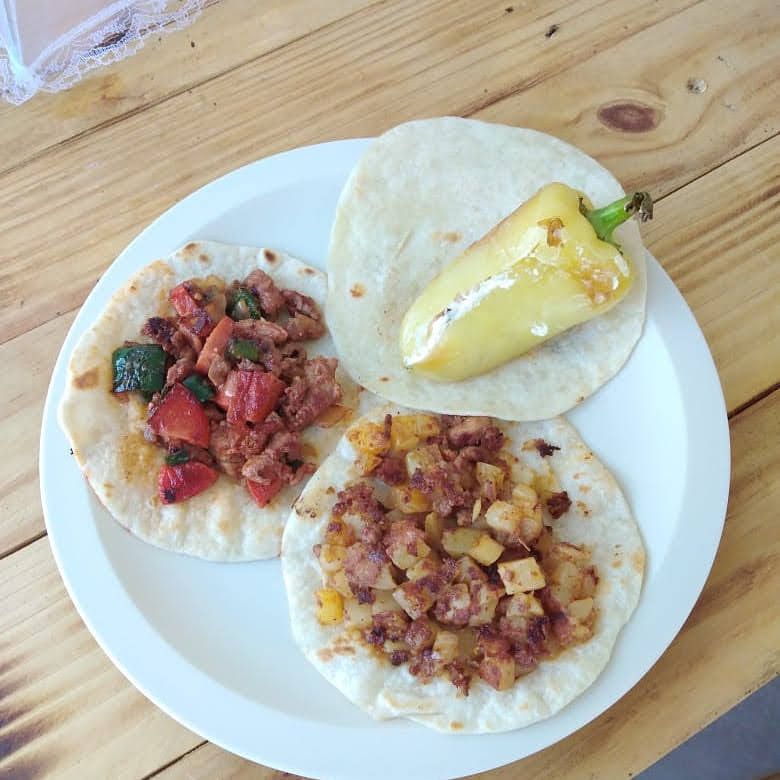 Taco de Papas con Chorizo