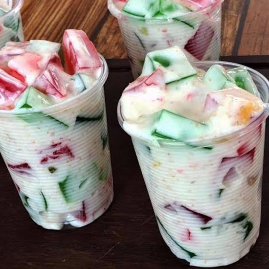DELICIOSA GELATINA DE MOSAICO CASERA VASO GDE
