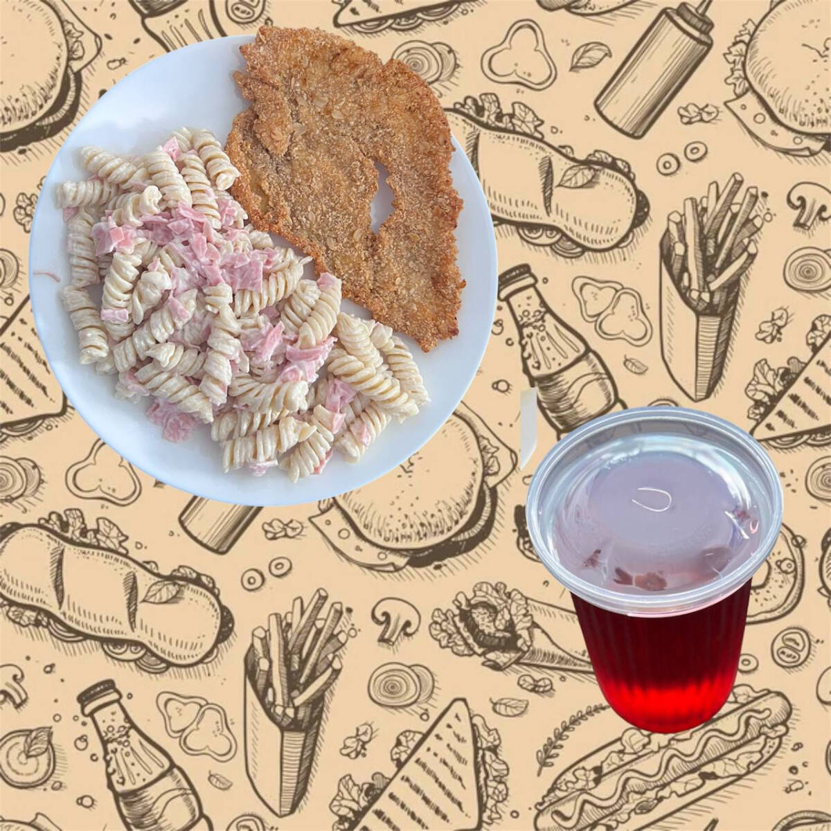 PASTA A LA CREMA MAS POLLO