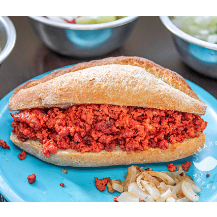 lonche adobada-chorizo