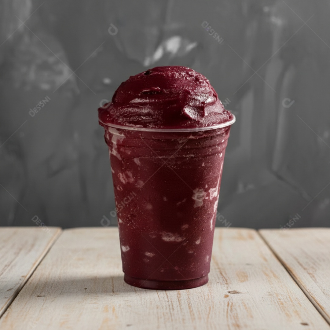 Delicioso creme de açaí sem complementos