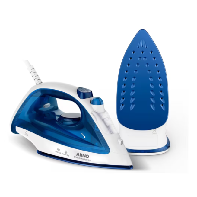 O Ferro de Passar Arno Essentialgliss oferece praticidade e eficiência para deixar suas roupas impecáveis em menos tempo. Conta com base antiaderente que desliza suavemente, vapor contínuo potente e função spray para desamassar até os tecidos mais difíceis. Seu sistema inteligente distribui o calor de forma uniforme, garantindo resultados rápidos e profissionais. Ideal para o uso diário, combina potência, leveza e segurança em um design ergonômico e moderno. ferro de passar arno, ferro arno essentialgliss, ferro a vapor arno, ferro de passar roupa, ferro de roupa arno, ferro arno vapor potente, ferro arno base antiaderente, ferro elétrico arno, ferro arno Original, ferro de passar profissional, ferro com spray, ferro de passar doméstico, ferro de passar eficiente, ferro a vapor rápido, ferro arno leve, ferro arno ergonômico, ferro arno moderno, ferro com vapor contínuo, ferro com regulagem de temperatura, ferro para tecidos delicados, ferro potente, ferro arno vapor vertical