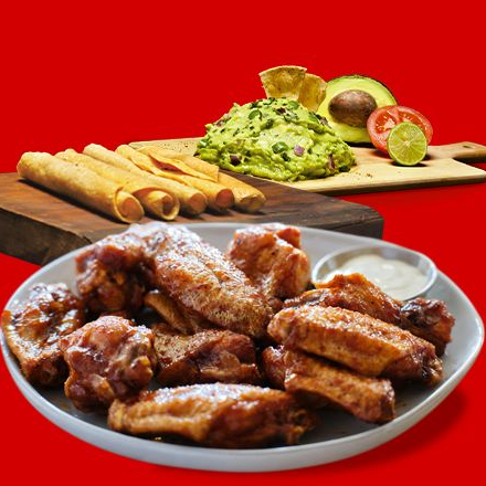 Combo Alitas 1/2kg con salsa BBQ, Huichol y Ranch