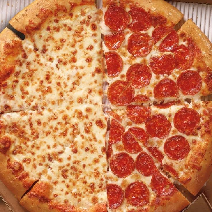 Pizza Quesos/Pep (Mitades)