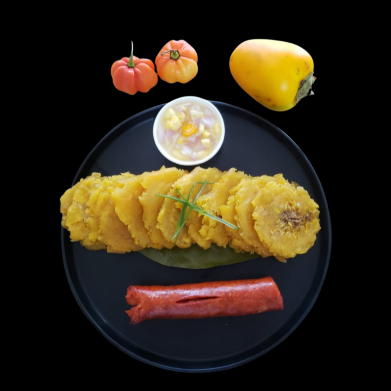 Patacones con Chorizo