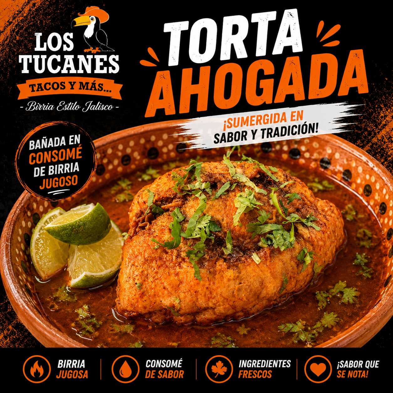 Torta de Birria Ahogada