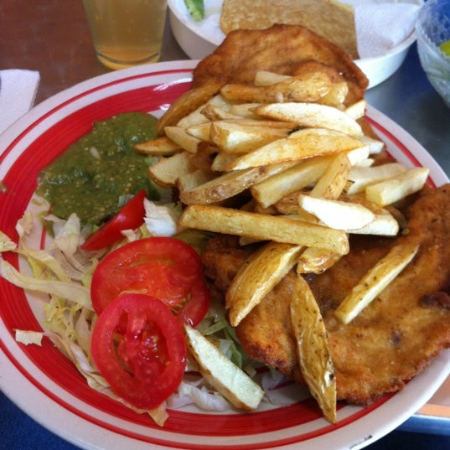 MILANESA CON PAPAS A LA FRANCESA