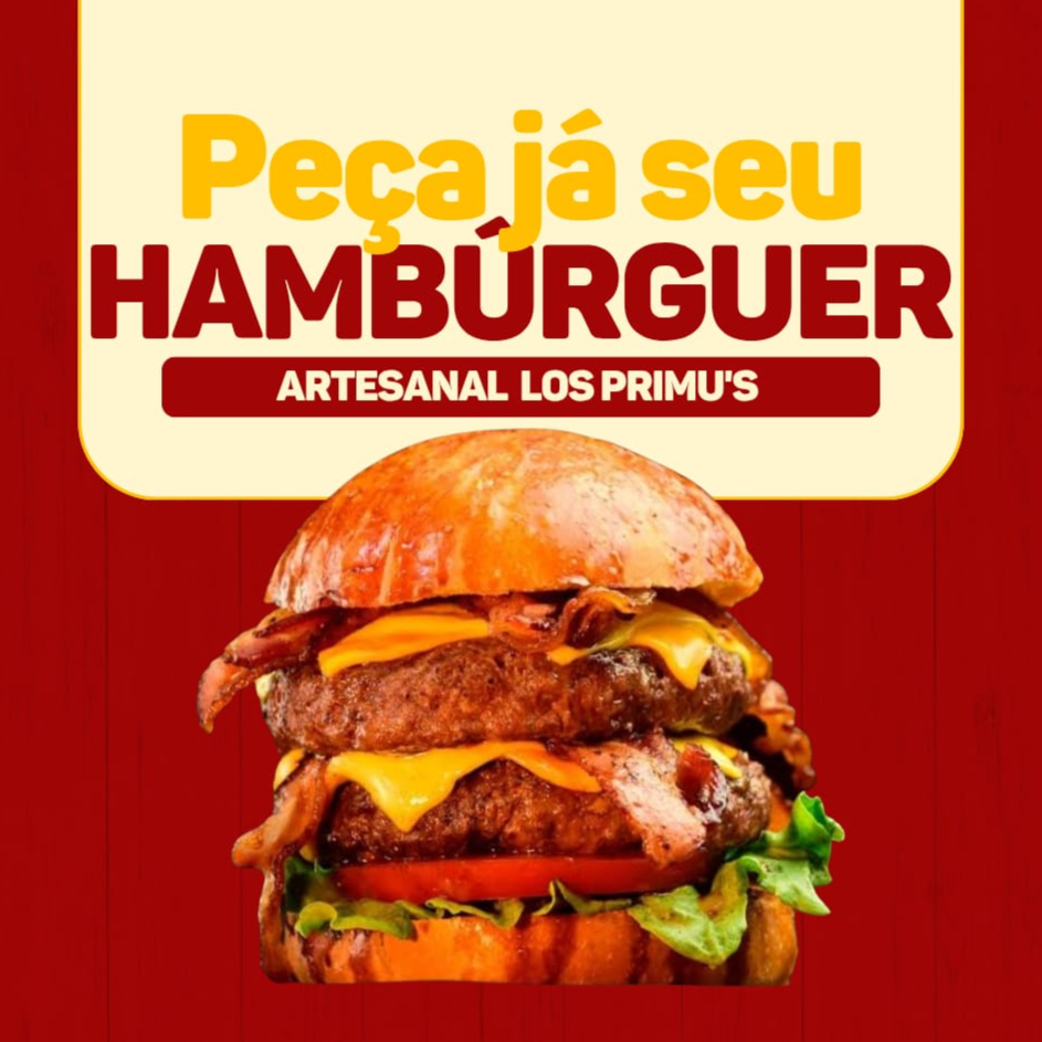 Pão de brioche tostado, 2 hambúrguer bovino artesanal 150g, queijo cheddar fatiado, bacon fatiado crocante, 2 ovos, cebola caramelizada, molho especial. (Imagem Meramente Ilustrativa)