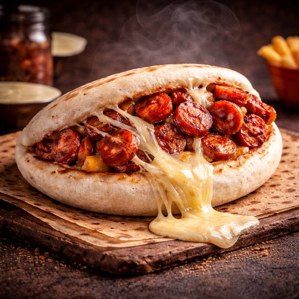 AREPA CON CHORIZO🌭