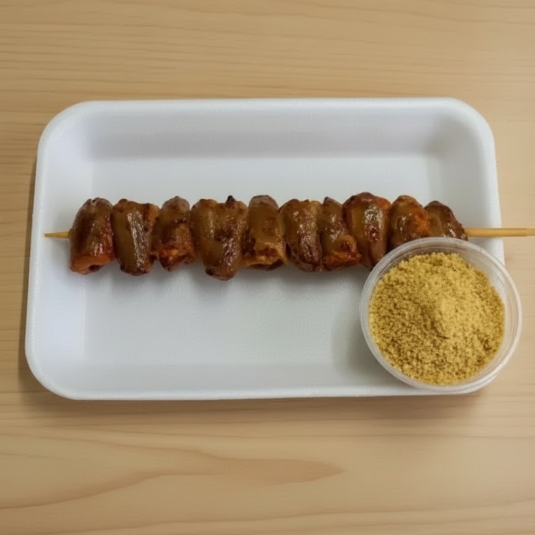 Coração de frango, com sabor autêntico, servido com farofa crocante.