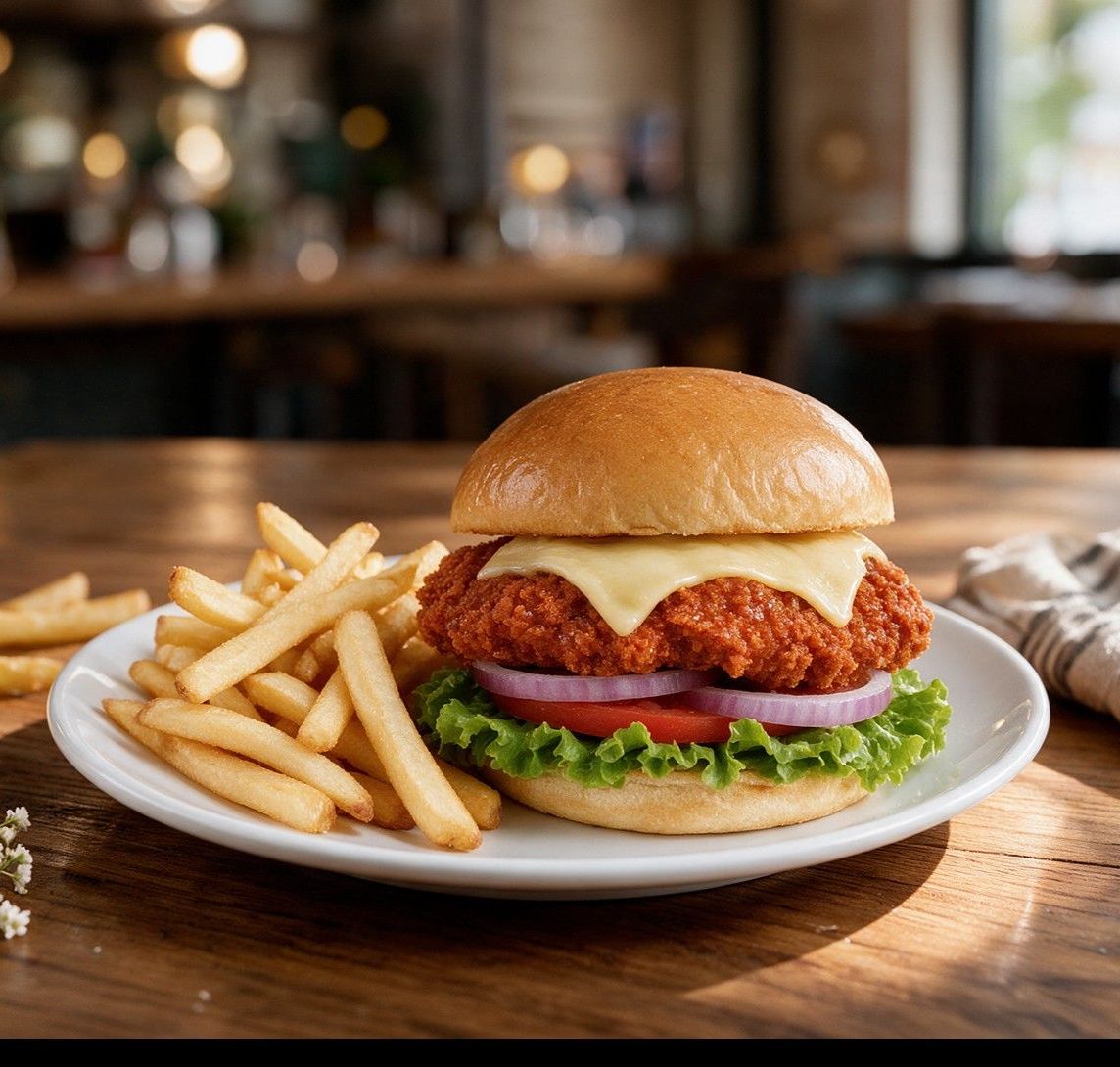 Hamburguesa pollo crispy