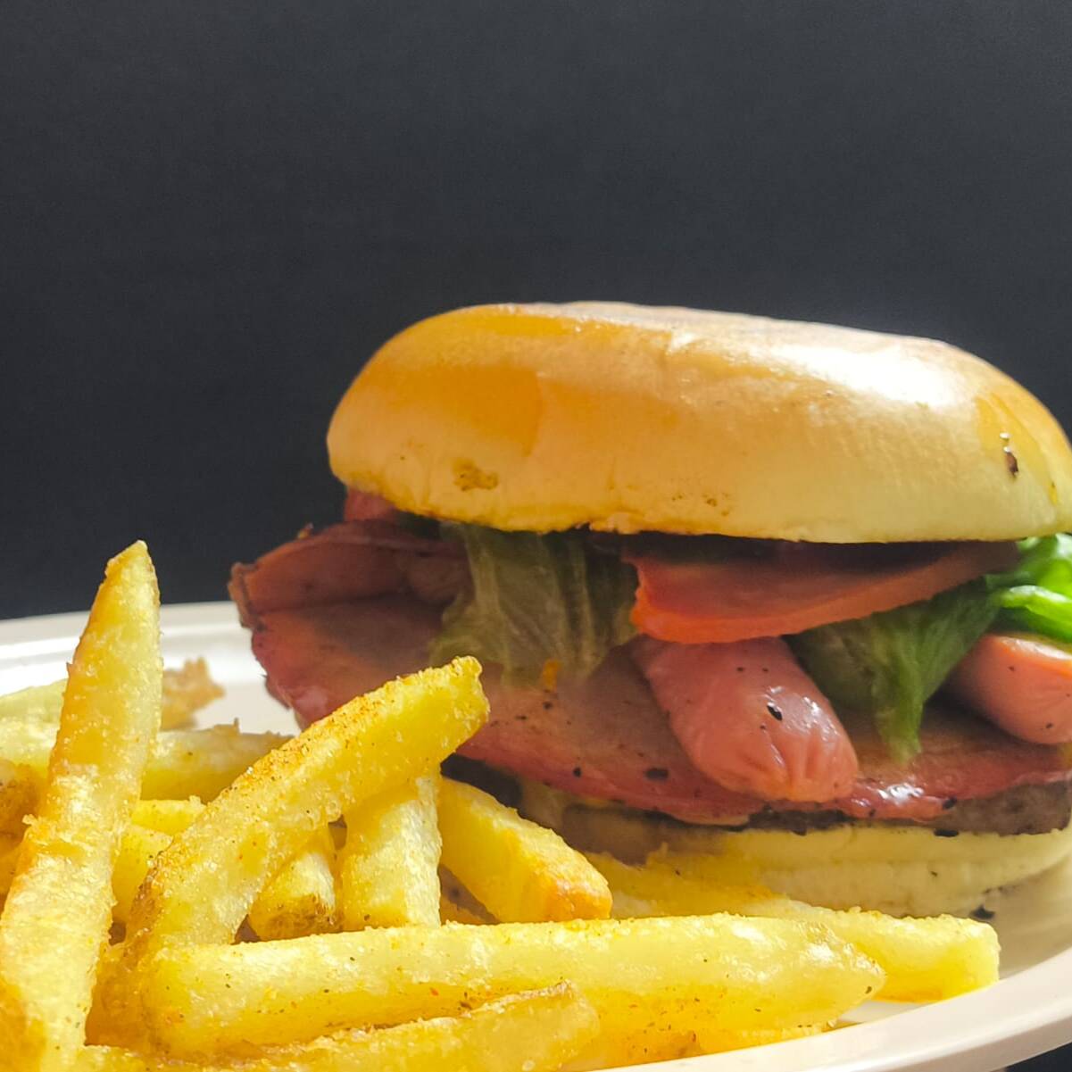 Hamburguesa Especial con papas