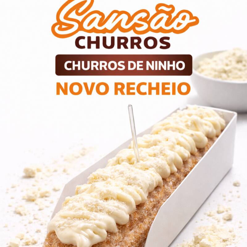 Desfrute dos nossos Churros Gourmet recheados generosamente com Morango 🍓. Apresentam uma textura macia por dentro, envolvida por uma leve crocância por fora 🍩. Embora não acompanhem granulados, oferecemos uma variedade de opções vendidas à parte para enriquecer ainda mais a sua experiência: amendoim 🥜, granulado de chocolate 🍫, colorido 🎨, Confete, leite Ninho, Ovomaltine e Chocoball 😋. Um verdadeiro deleite para o paladar, que equilibra perfeitamente o sabor doce e ácido do morango com a sutileza crocante da massa. Experimente!