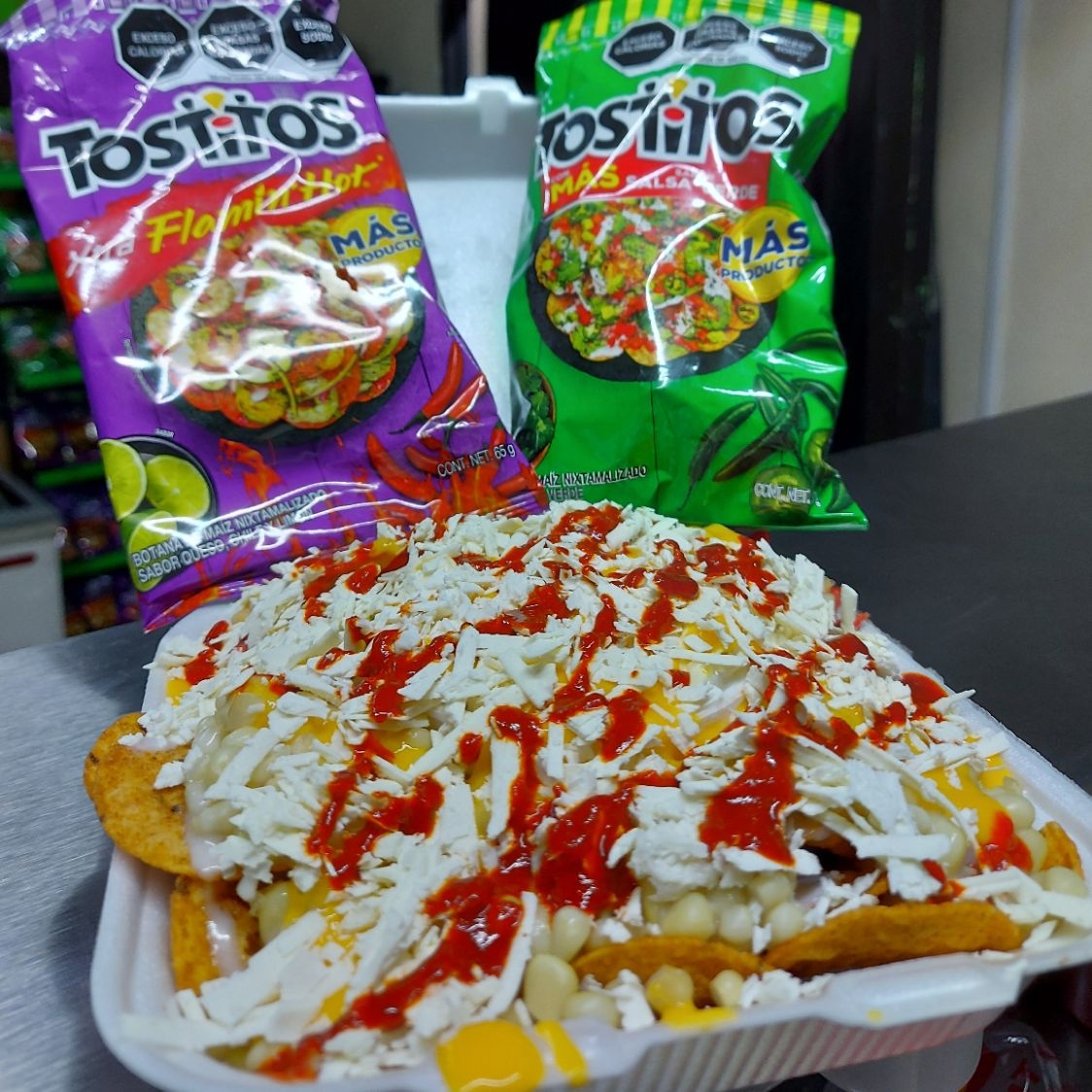 Charola Doble 2 papas a elegir y elote