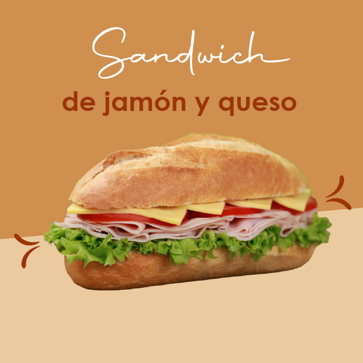 Sándwich Jamón y Queso Amarillo