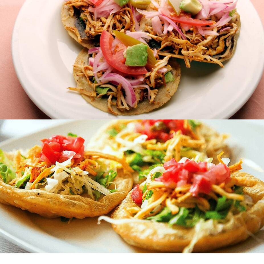 2 PANUCHOS DE MOLIDA + 1 SALBUTE DE POLLO