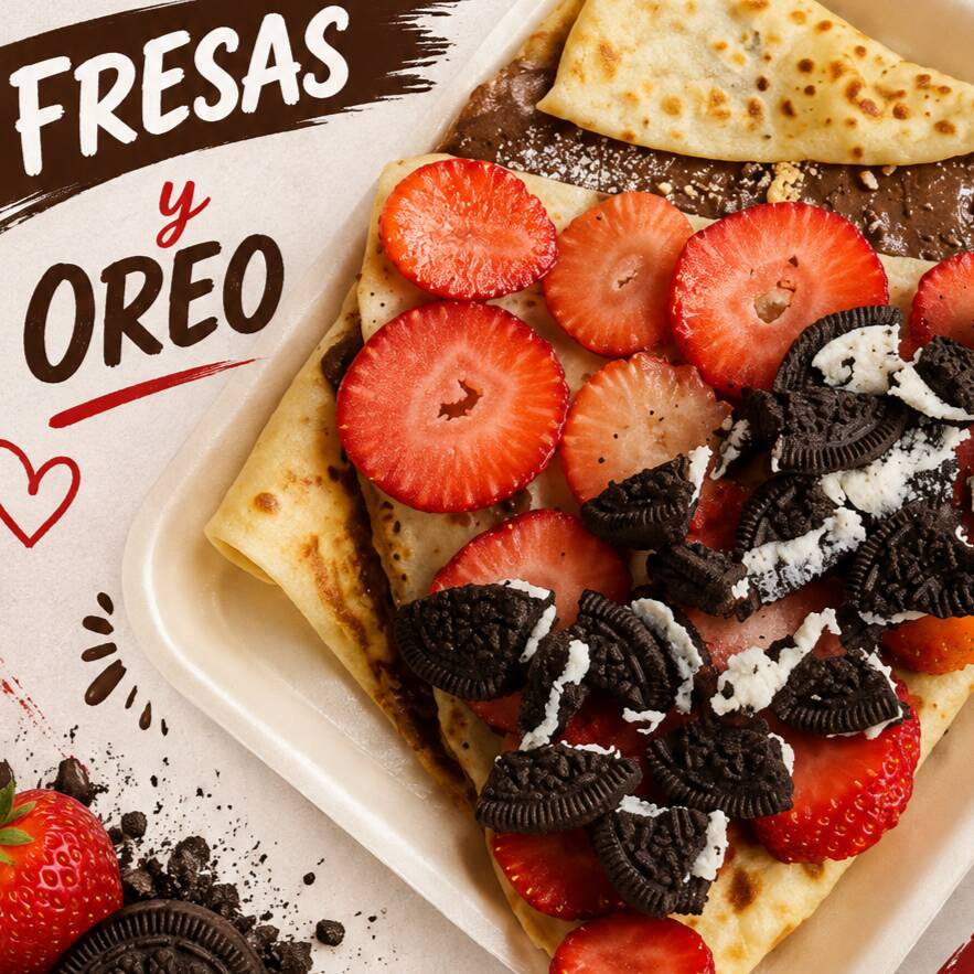 Crepa de Nutella, Fresas y OREO