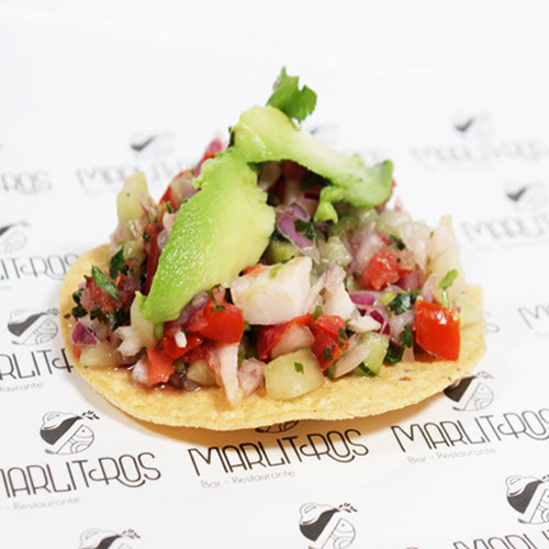 Tostada Cevice de Pescado