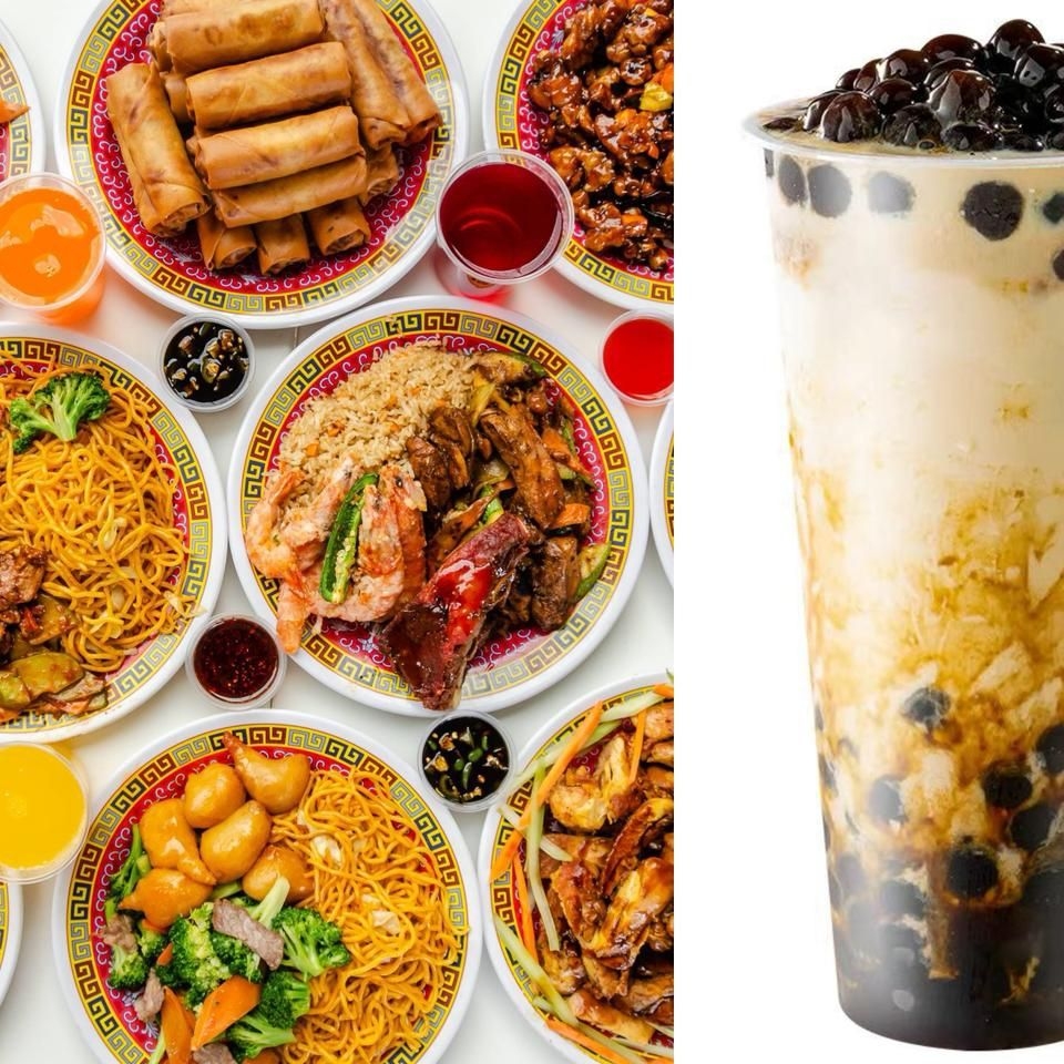 CHOU MEIN MIXTO CON UN BOBA TEA