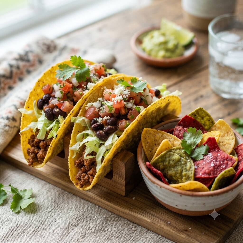 Duo de Tacos de Carne con Nachos