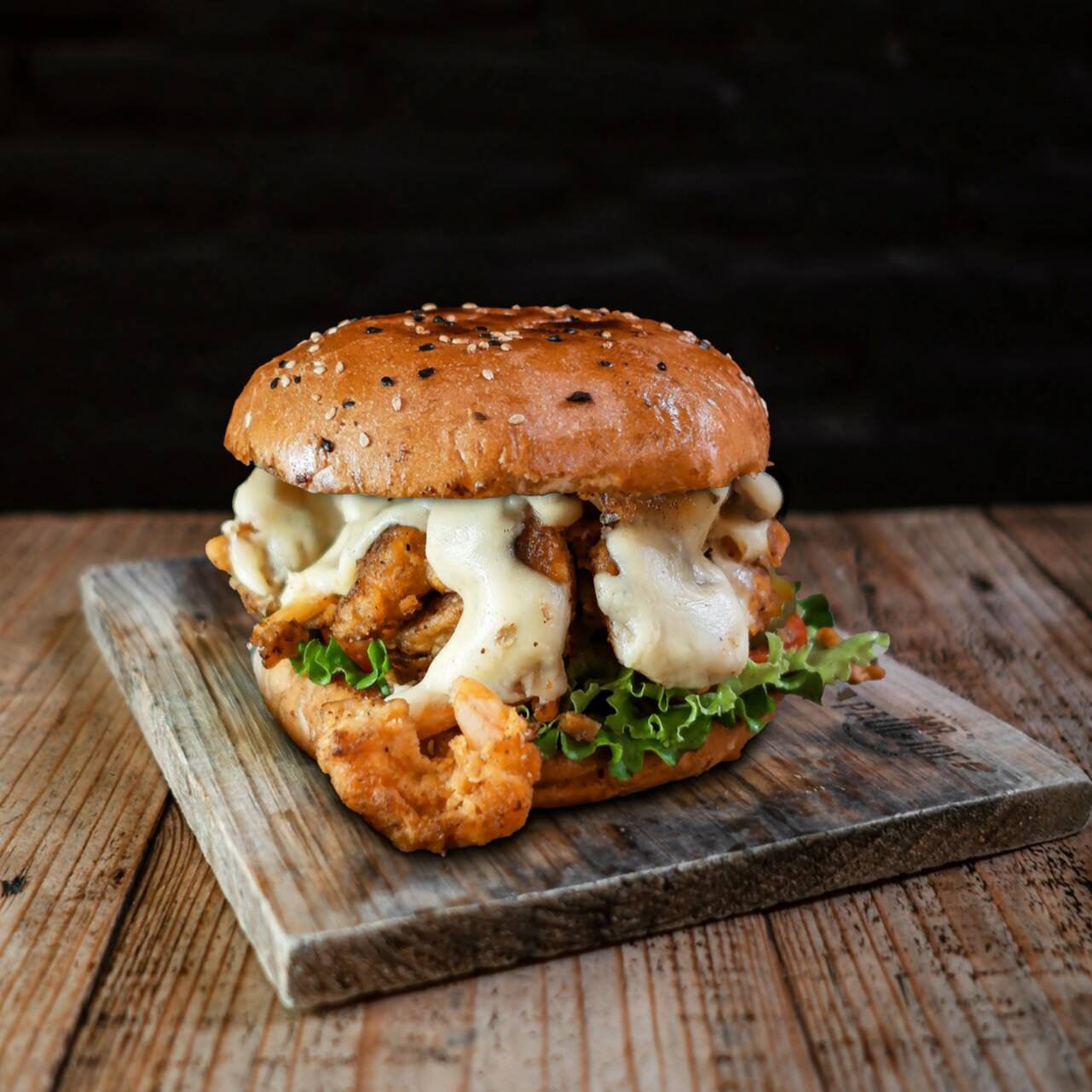 Hamburguesa de boneless de camaron