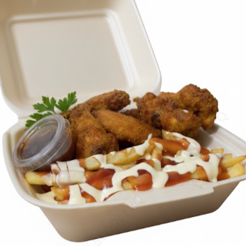 Alitas con Papas 6 Uds