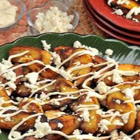 Platanos Fritos con Crema y Queso