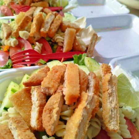 ENSALADA POLLO EMPANIZADO 🥙🫶🏻🐣
