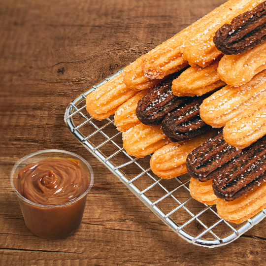 18 Churros Glaseados + Dip