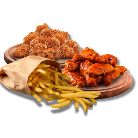 24 Trozos de Alitas + Papas Fritas Grandes