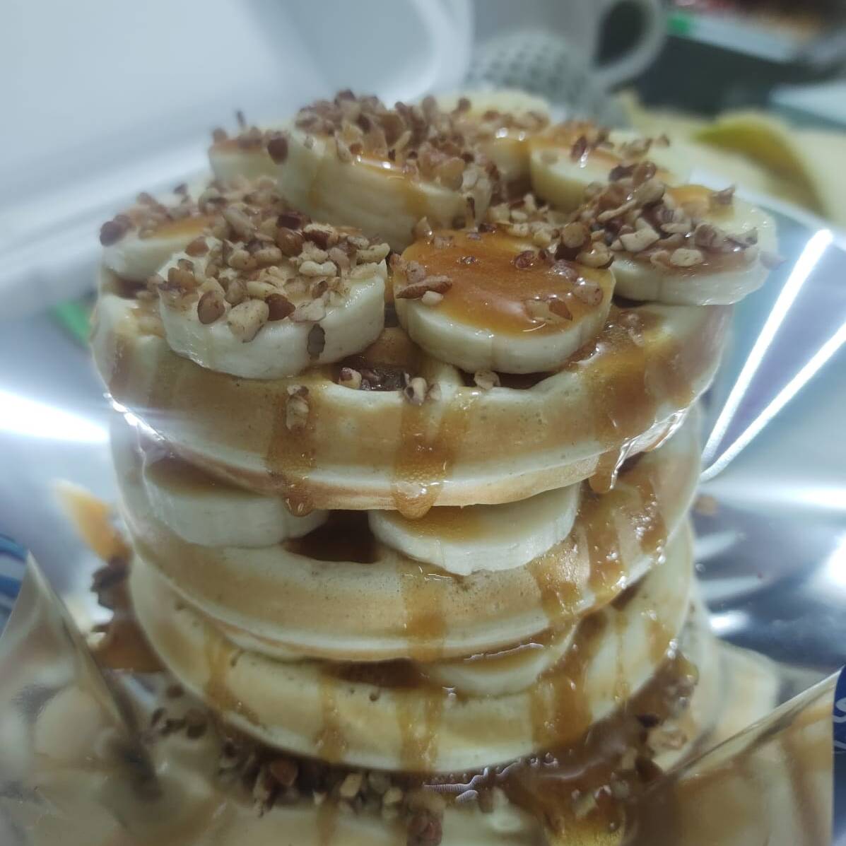 Miniwaffles Platano-Nuez-Cajeta