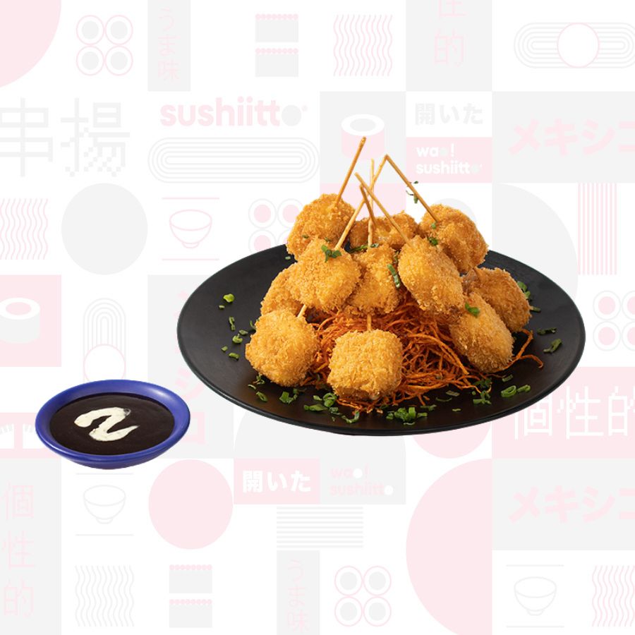 6 Kushiages de Queso