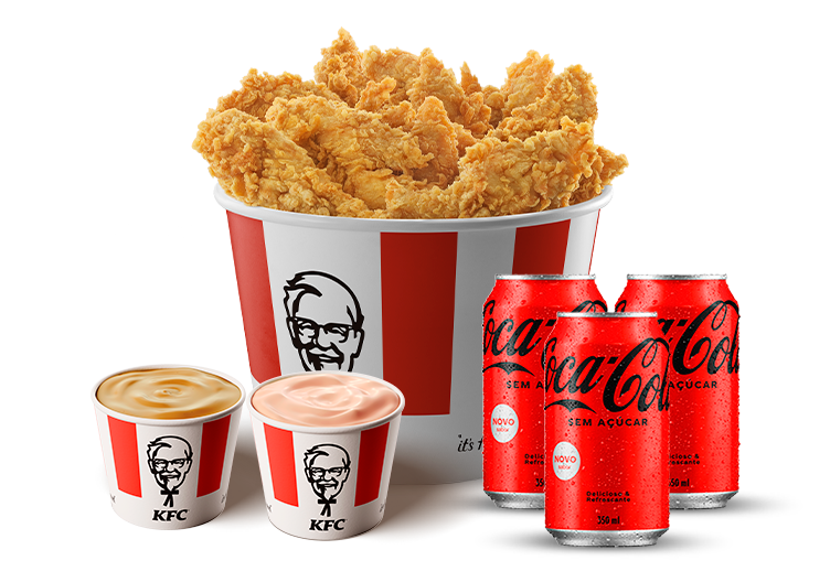 12 Tiras + 2 Molhos 120g + 3 Coca Colas