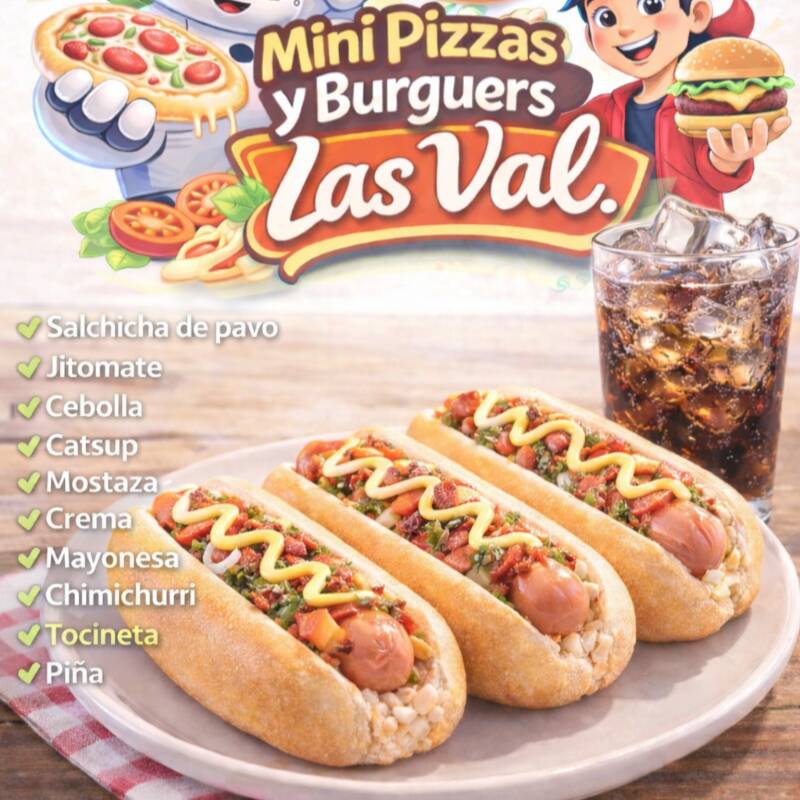 3 HOT DOGS HAWAIANOS MAS REFRESCO