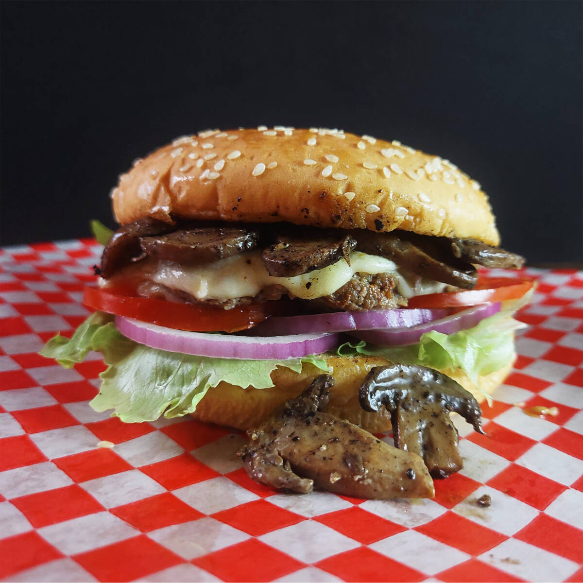 Champi Burguer + Papas