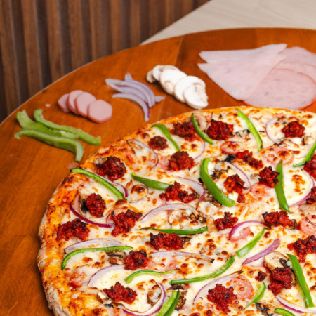 Pizza 4 Ingredientes Orangután (Jumbo)