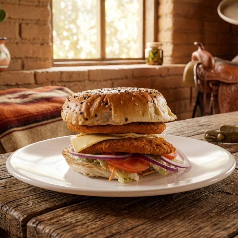 HAMBURGER DOBLE DE POLLO