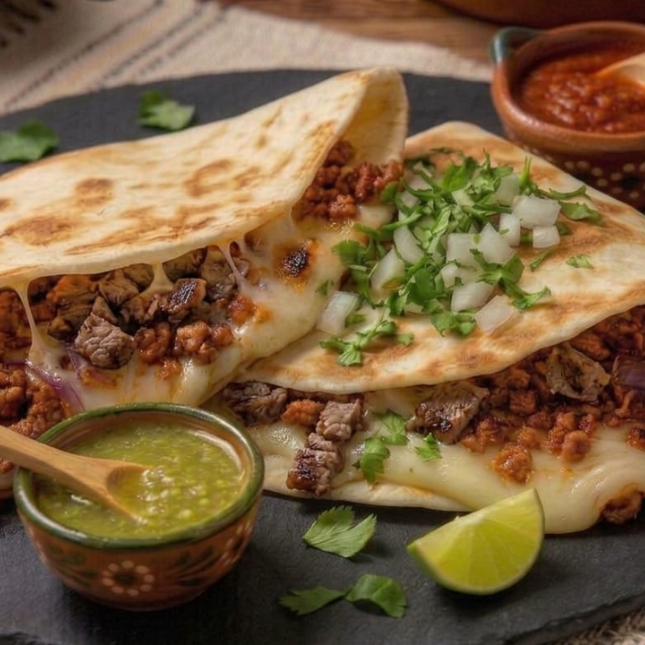 Gringa Campechana (Bistec y Longaniza )
