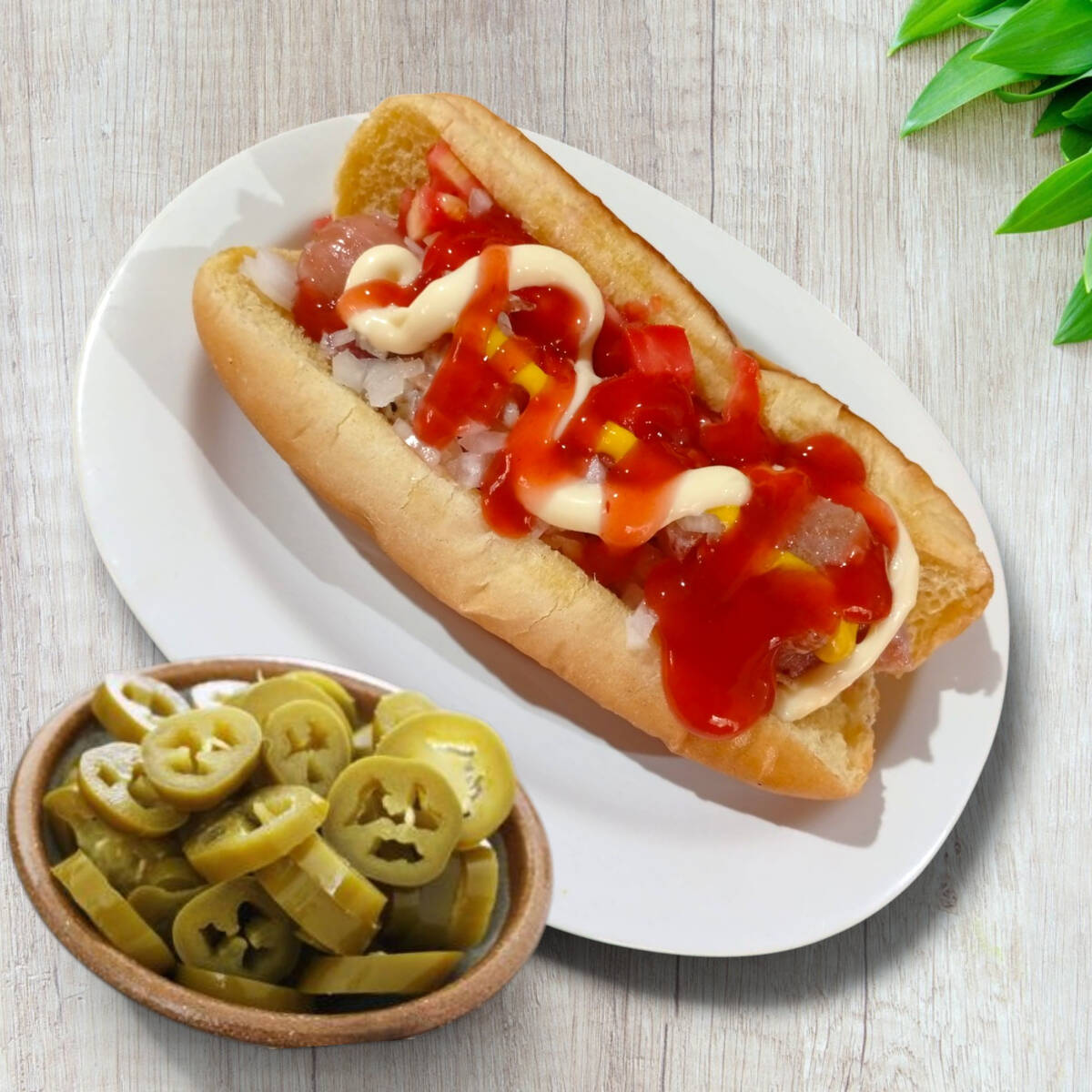 Hot Dog con Tocino