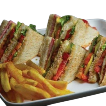 Club Sandwich con Papas