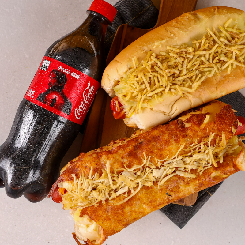 Compre 2 lanches com desconto e leve uma coca 600 grátis!