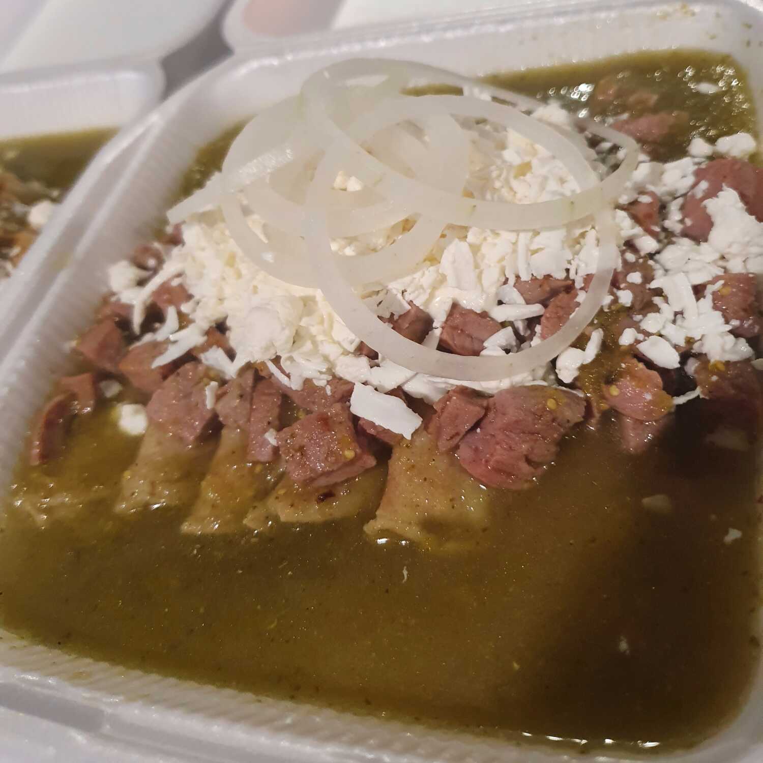 Enchiladas Verdes de Arrachera 5 Piezas