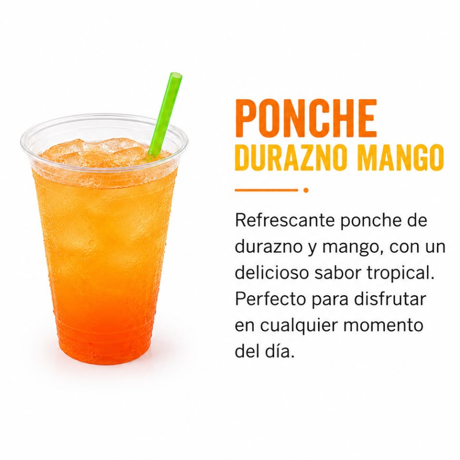 🍑🥭 Ponche Durazno Mango 🍹❄️ ✨ Refrescante Mezc